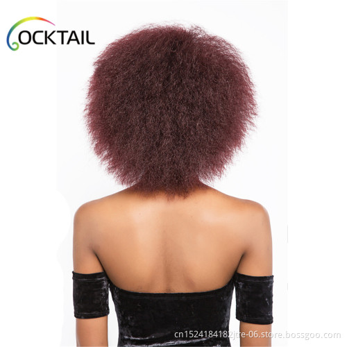 100% good feedback machine made wig heat resistant fiber natural and comfortable wearing wig